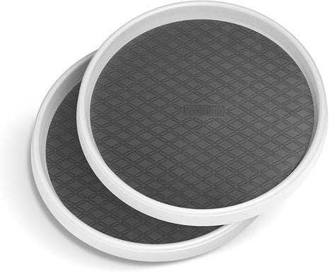 Lazy Susan Organizers for Kitchen Storage - 2 Set of Turntables for Cabinet, Pantry Organization Countertop,Vanity and Table,10 Inch Rotating Tray Spice Rack, Bathroom Fridge and Makeup Organizing