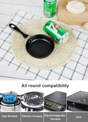 One Egg Frying Pan, Mini Induction Frying Eggs Pan, 4.7" Single Egg Durable Small Pan with Handle Heat Resistant Non Stick Pot, Portable Pan for Stove Gas Induction Hob
