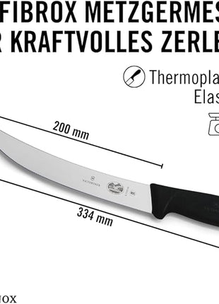 Victorinox Fibrox 8-Inch Curved Breaking Knife, Black