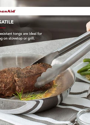 KitchenAid Stainless Steel Utility Tongs, 12 Inch