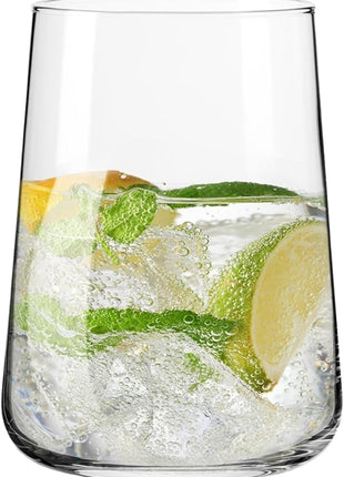 Krosno Water Glasses, 16.5 oz, Set of 12, Infinity Collection, Lead-Free Premium Crystalline Glassware, Everyday Drinking Glasses, Dishwasher Safe, Made in Europe