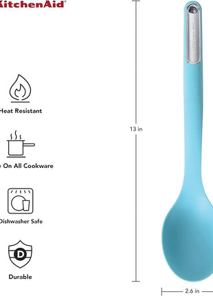 KitchenAid Silicone Basting Spoon, Aqua Sky