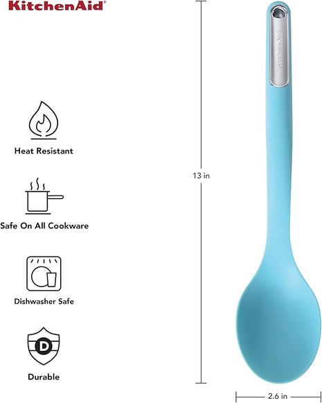 KitchenAid Silicone Basting Spoon, Aqua Sky