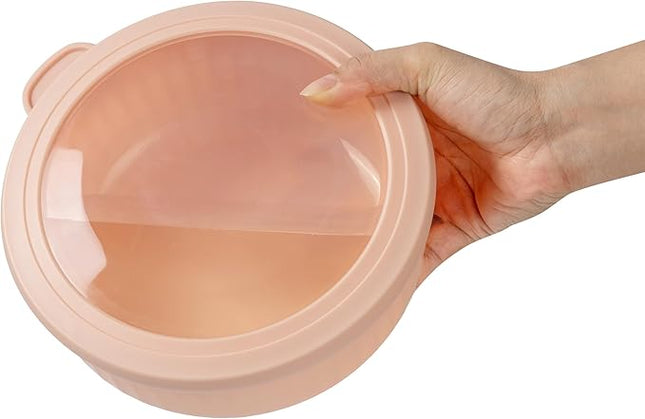 COOK WITH COLOR Prep Bowls with Lids- Wide and Deep Nesting Plastic Small Mixing Bowl Set with Lids, 12 Piece Set - Wide Bowls, Mint/Pink