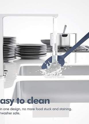 5 Pieces Silicone Spatula Set, Food Grade Rubber Spatula, Upgrade Strong Handle with Ergonomic Grip, Heat Resistant Up to 600°F for Nonstick Cookware, Cooking