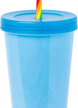 Silver Buffalo Rainbow Brite Color Change Plastic Tumbler Set Featuring Rainbow Brite, Patty O’Green, La La Orange, and Shy Violet, 24 Ounces (Pack of 48)