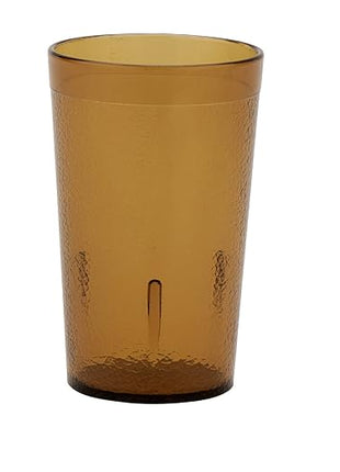 G.E.T. 6605-1-A Heavy-Duty Plastic Restaurant Tumblers, 5 Ounce, Amber (Set of 12)