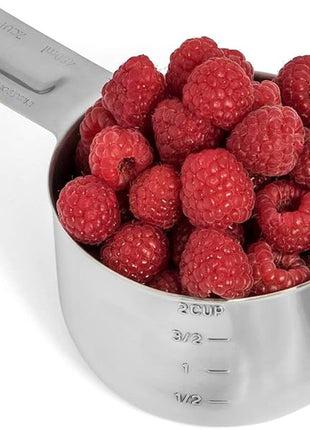 Hudson Essentials Stainless Steel Measuring Cups and Spoons Set (1 Piece 2-Cup)