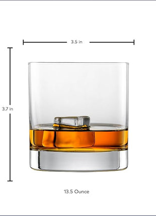 ZWIESEL GLAS Paris Whiskey Glass 13.5 Ounce (Set of 6), Bar Tumbler for Whiskey, Dishwasher-Safe Tritan Crystal Glasses, Made in Germany
