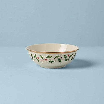 Lenox 883431 Holiday Place Setting Bowl, Red & Green, Christmas Dinnerware
