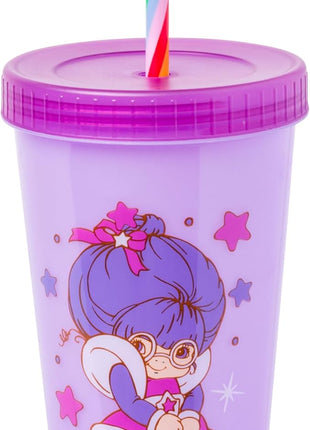 Silver Buffalo Rainbow Brite Color Change Plastic Tumbler Set Featuring Rainbow Brite, Patty O’Green, La La Orange, and Shy Violet, 24 Ounces (Pack of 48)