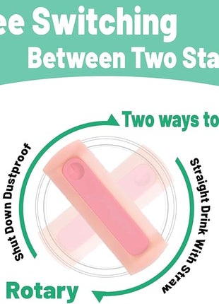 40 OZ Tumbler Lid Replacement Fit for Stanley Cup, 2 Pack Clear Replacement Lids Fit for Stanley Travel Tumbler, Spill Proof Tumbler Covers for Stanley Cup Accessories (Clear - Peachy)