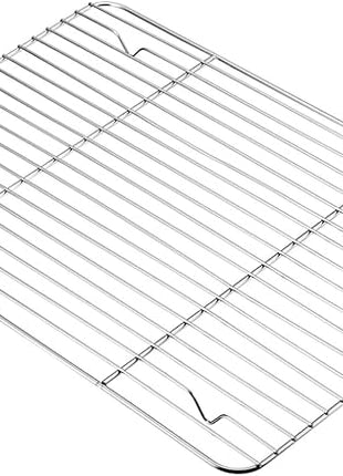 P&P CHEF Cooling Baking Rack Pack of 2, Stainless Steel Cooling Racks for Cooking Baking Roasting Grilling Drying, Dense Wires & Smooth Edge, Easy to clean, Silver, 11.6" x 9"