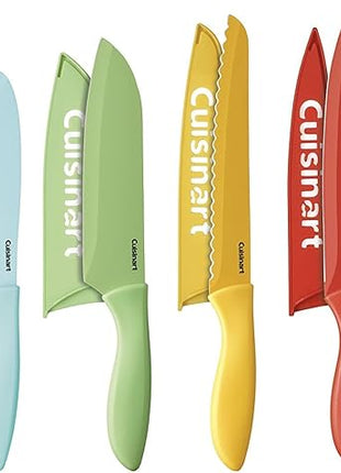 Cuisinart 12-Piece Kitchen Knife Set, Advantage Color Collection with Blade Guards, Multicolored, C55-12PCER1