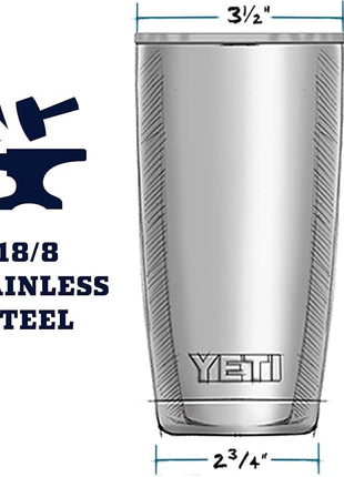 YETI Rambler 20 oz Tumbler Retired Color, Stainless Steel, Vacuum Insulated with MagSlider Lid, Graphite