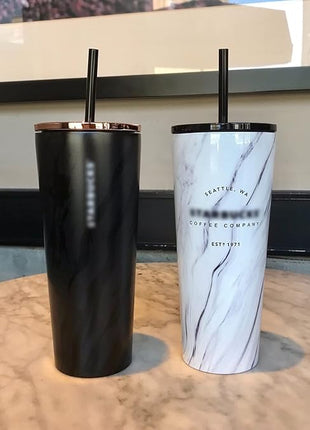 ALINK 12-Pack Reusable Black Straws, 10.5" Long Hard Plastic Tumbler Replacement Straws for 16 OZ 20 OZ 30 OZ Stanley, YETI, Mason Jar, Starbucks Tumblers, Set of 10 with Cleaning Brush