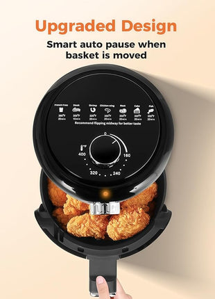 Bear Small Air Fryer 2.1 QT, Mini Airfryer Adjustable Time&Temp Control, Compact Size Space Saving for 1-2 People Quick Healthy Meals Snack in Minutes with Nonstick Basket