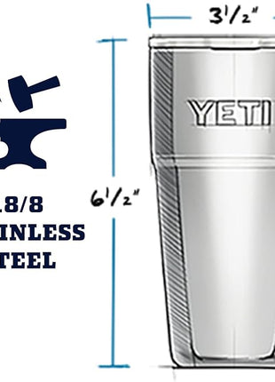 YETI Rambler Stackable Pint, Vacuum Insulated, Stainless Steel with MagSlider Lid