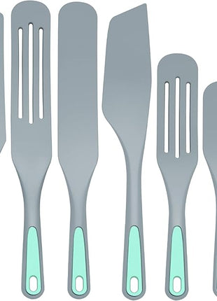 To encounter Silicone Spurtles Set, 7 Piece Nonstick Spurtle Kitchen Utensils, Silicone Spatula, Heat Resistant Spurtle for Salad Stir, Cake Make and Pan-Fried Steak