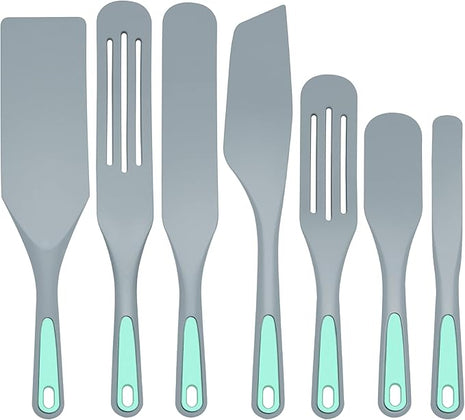 To encounter Silicone Spurtles Set, 7 Piece Nonstick Spurtle Kitchen Utensils, Silicone Spatula, Heat Resistant Spurtle for Salad Stir, Cake Make and Pan-Fried Steak