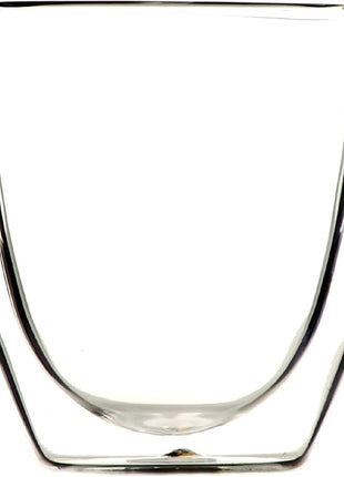 Ozeri Moderna Artisan Series Double Wall 8 oz Beverage Glasses - Set of 4 Drinking Glasses