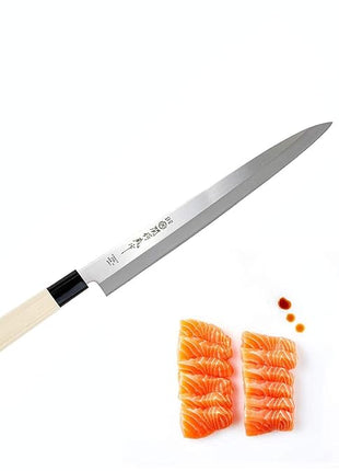 JapanBargain 1560, Extra Long Sushi Sashimi Knife Japaneses High Carbon Stainless Steel Sushi Chef Yanagiba Knife, Made in Japan, 11.75 inch Long