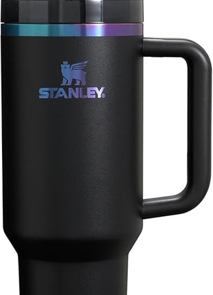 Stanley Quencher H2.0 Tumbler with Handle and Straw 40 oz | Flowstate 3-Position Lid | Cup Holder Compatible for Travel | Insulated Stainless Steel Cup | BPA-Free | Black Chroma