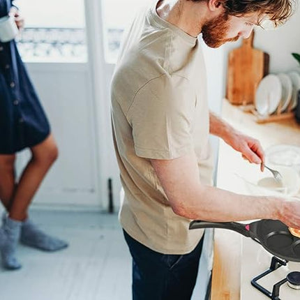 Pancake Pan Maker Nonstick Induction Compatible, 10.5 Inch Mini Non Stick Silver Dollar Grill Blini Griddle Crepe Pan,7 Molds Cake Egg Cooker Skillet for Kids Gifts