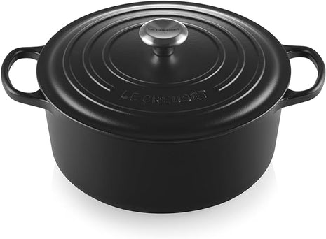 Le Creuset Enameled Cast Iron Signature Round Dutch Oven, 7.25 qt., Licorice