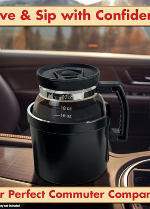 Cupa Joe Coffee Mug – 20oz Borosilicate Glass Diner Pot Mug with Spill-Proof Lid – Funny Novelty Gift for Coffee Lovers, Dads, Office, Travel & More