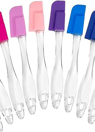 Mini Spatulas Set - 10 Piece Heat Resistant Silicone Spatula - Pro-Grade Multipurpose Kitchen Tool for Baking, Cooking, Mixing, and More - Non-Stick, Dishwasher Safe Bright and Colorful Small Spatula