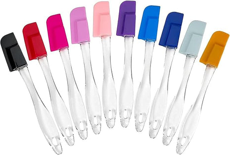 Mini Spatulas Set - 10 Piece Heat Resistant Silicone Spatula - Pro-Grade Multipurpose Kitchen Tool for Baking, Cooking, Mixing, and More - Non-Stick, Dishwasher Safe Bright and Colorful Small Spatula