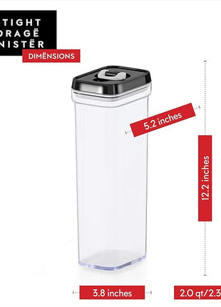 DWËLLZA KITCHEN Pasta Storage Containers for Pantry Airtight - 2 Pc Spaghetti Container Storage - Ideal for Spaghetti & Noodles, Kitchen Pantry Organization and Storage - Keeps Food Fresh & Dry