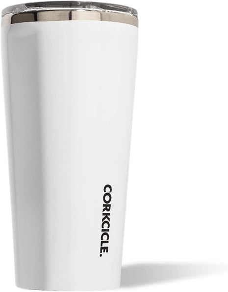 Corkcicle Classic Tumbler - Keeps Drinks Cold for 9 Hours & Hot for 3 - Triple-Insulated Stainless Steel - Holiday Tumbler Gift - 16 oz - Gloss White