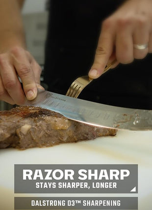 DALSTRONG Butcher Knife - 8 inch - Shogun Series ELITE - Japanese AUS-10V Super Steel - G10 Handle - Vacuum Treated - Meat Slicer Gift - Razor Sharp Breaking Knife - BBQ Knife - Sheath Included