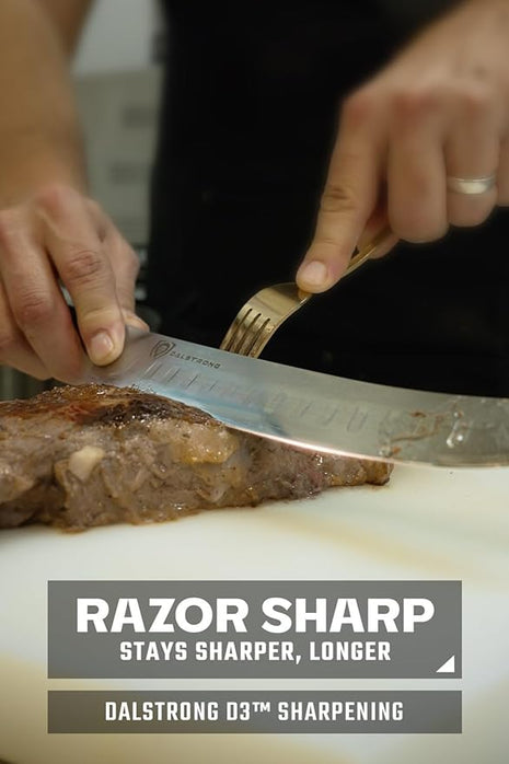 DALSTRONG Butcher Knife - 8 inch - Shogun Series ELITE - Japanese AUS-10V Super Steel - G10 Handle - Vacuum Treated - Meat Slicer Gift - Razor Sharp Breaking Knife - BBQ Knife - Sheath Included