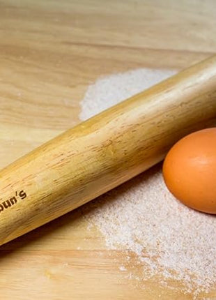 French Rolling Pin – 18 Inch Wooden Dough Roller for Baking Pizza, Pie Crust, Cookies & Pasta | Essential Kitchen Tool & Gift for Bakers, Chefs & Home Cooks
