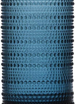 Fortessa Jupiter Beaded Hobnail Glass, 13 Ounce Iced Beverage (Set of 6), Cornflower Blue
