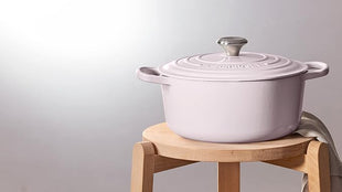 Le Creuset Enameled Cast Iron Signature Round Dutch Oven, 5.5 qt., Shallot