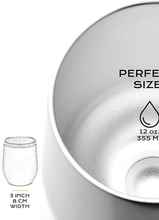 BALIBETOV 5 pcs large Yerba Mate Cup and Bombilla Kit, Includes one 12 oz Yerba Mate Gourd with Lid, Two Bombillas Mate Straw and one cleaning brush | Stainless steel | Double Walled