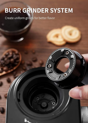 SHARDOR Burr Coffee Bean Grinder Electric, Adjustable Burr Mill with 16 Precise Grind Setting for 2-14 Cup, Silver