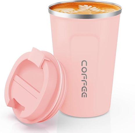 CS COSDDI 12 oz Stainless Steel Vacuum Insulated Tumbler - Coffee Travel Mug Spill Proof with Lid - Coffee Cups for Keep Hot/Ice Coffee,Tea and Beer