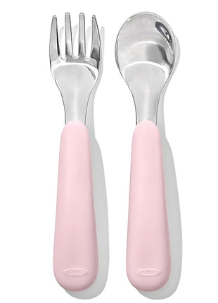 OXO Tot Fork and Spoon Set - Blossom