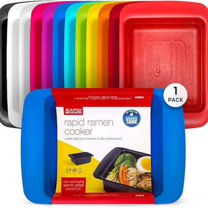 Rapid Ramen Cooker | Microwavable Cookware for Instant Ramen | BPA Free and Dishwasher Safe | Perfect for Dorm, Small Kitchen or Office | Blue