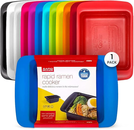 Rapid Ramen Cooker | Microwavable Cookware for Instant Ramen | BPA Free and Dishwasher Safe | Perfect for Dorm, Small Kitchen or Office | Blue
