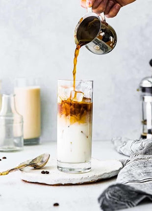 Everyday Drinking Glasses Set of 8 Drinkware Hurricane Glasses, Kitchen Glasses for Cocktail, Iced Coffee, Beer, Ice Tea, Wine, Whiskey, Water, 4 Tall Glass Cups & 4 Short Dof Drinking