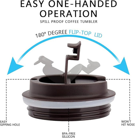 CS COSDDI 12 oz Stainless Steel Vacuum Insulated Tumbler - Coffee Travel Mug Spill Proof with Lid - Coffee Cups for Keep Hot/Ice Coffee,Tea and Beer