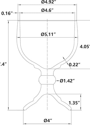 Chefcaptain Margarita Glass Schooner - Set Of 4 JUMBO SIZE 26.5OZ XL Goblet Crystal Style ZERO LEAD Shrimp Cocktail, Coronaritas, Margaritas 4 PACK (XL 26.5 OZ)