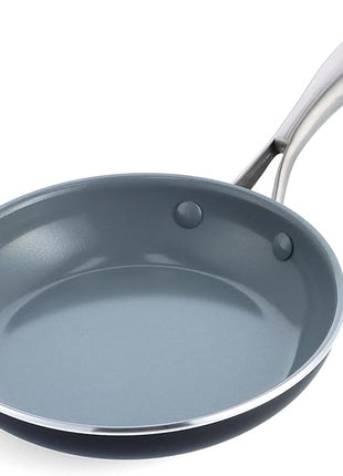 GreenPan Swift Healthy Ceramic Nonstick, 8" Frying Pan Skillet, Stainless Steel Handle, PFAS-Free, Dishwasher Safe, Oven Safe, Black