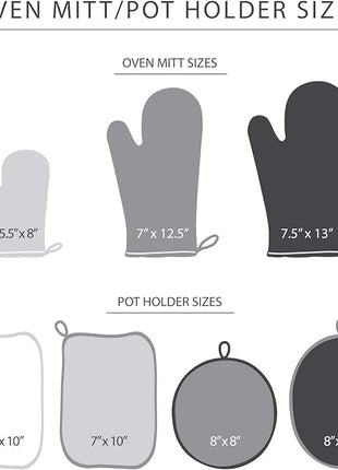 KitchenAid Asteroid Oven Mitt Set, 7"x12.5", Aqua Sky, 2 Piece